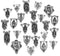 40pcs Mix Style Antique Miraculous Mary Medal Rosary Centerpiece Part Lot Oval Chandelier Links for Rosary Holy Beads Necklace Making