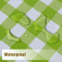 sancua Checkered Vinyl Rectangle Tablecloth, 60 x 102 Inch, 100% Waterproof Oil Proof Spill Proof PVC Table Cloth, Wipe Clean Table Cover for Dining Table, Buffet Parties, Apple Green and White