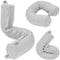 Twist Memory Foam Travel Pillow for Neck, Chin, Lumbar and Leg Support - for Traveling on Airplane, Bus, Train or at Home - Best for Side, Stomach and Back Sleepers - Adjustable, Bendable Roll Pillow