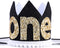 WAOUH Mr Onederful Hat for 1st Birthday - First Birthday Decoration for Baby's, Cake Smash Photo Prop, Glitter Crown for Girl or Boy (Black Golden Crown Hat)