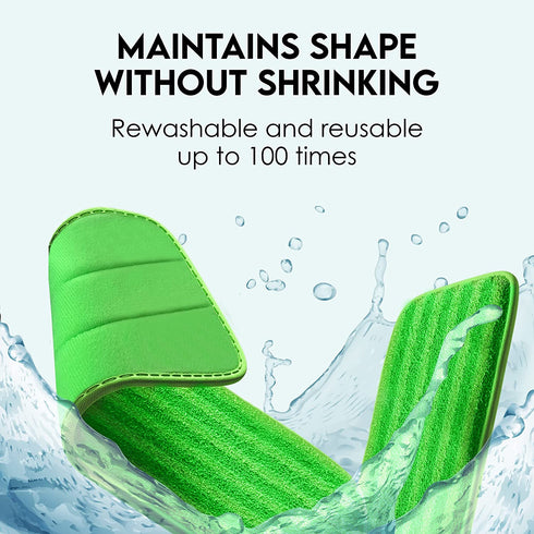 Microfiber Mop Pads 4 Pack - Reusable Washable Cloth Mop Head Replacements Best Thick Spray Wet Dust Dry Flat Velcro Attachment 18" Inch - Cleaning Refill Fits Bona, Bruce, Rubbermaid, Libman + More