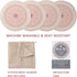 Pink Placemats Set of 4 - Round Placemats with Fringe are The Perfect Table Mats for Boho Baby Girl Shower Decorations. The Pink Boho Girls Party Decorations are Woven Cotton, Bohemian Place Mats.