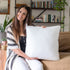 Foamily Throw Pillows Insert 22 x 22 Inches - Bed and Couch Decorative Pillow - Made in USA