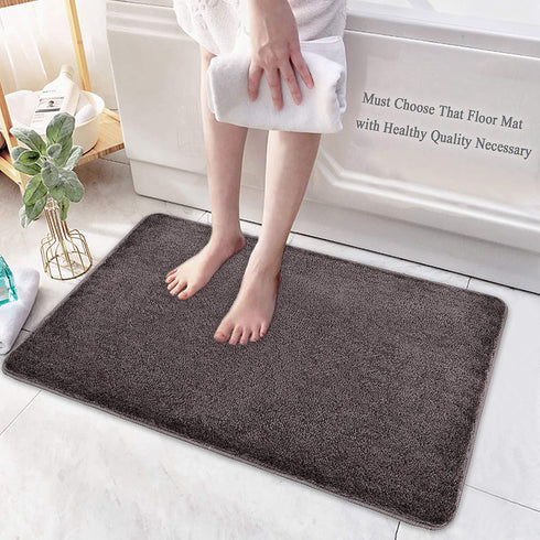 J JULONE Indoor Doormat Front Door Mat Non Slip Rubber Backing Absorbent Mud and Snow Magic Inside Dirts Trapper Mats Entrance Rug Machine Washable (20 inchx31.5 inch, Coffee)