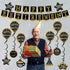 retirement party decorations banner gifts - (22pack) happy retirement gold banner, 6 paper Poms, 6 Hanging Swirl, 7 decorations stickers. retirement sash for men and women (GOLD BANNER)