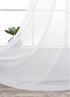 RNDRSSE Sheer Curtains Faux Linen Semi Voile Light Filtering Drapes Pair for Bedroom Living Room, Set of 2 Grommet Top Window Curtain Panels (Each 54 x 84 Inch, White)