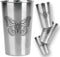 Magic Pine Stainless Steel Pint Cups, Bugs (Set of 4)