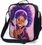 African American Black Girl Lunch Bag Insulated Lunch Box Tote for Kids Girls Toddler Teens Pink Reusable Canvas Lunch bags with Shoulder Strap