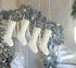 Kunyida Pack 4,18" Unique Ivory White Knit Christmas Stockings