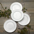 Everyday White by Fitz and Floyd Classic Rim 10.75-Inch Dinner Plates, Set of 4