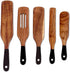 5 PC Spurtles Kitchen Tools As Seen on Tv , Spurtle Set with Black Handles , Spurtle Set As Seen on Tv Acadia Wood , Wooden Spurtle , Spurtle As Seen On Tv , Spurtle Reviews , Spurtle