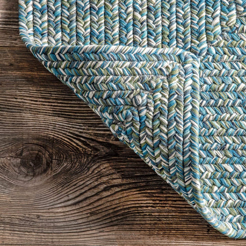 nuLOOM Wynn Braided Indoor/Outdoor Accent Rug, 2' x 3', Aqua