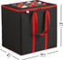 Premium Carrying Christmas Ornament storage Box with Clear Lid, 3" Compartment, Contains 5 Trays, Keeps 100 Holiday Ornaments & Xmas Accessories, Made Of Tear Proof Made Of 600D Oxford Fabric