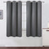 LEMOMO Grey Blackout Curtains 42 x 63 Inch Length/Set of 2 Curtain Panels/Thermal Insulated Room Darkening Blackout Curtains for Bedroom