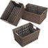 Whitmor Rattique Java Set of 3 Pieces Storage Baskets -Small (8.5"x11.4"x5.5"), Medium (9.8"x13"x6") and Large (11.4"x14.6"x6.5")