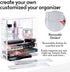 Acrylic Makeup Palette Organizer 8 Spaces Makeup Holder Organizer For Vanity Clear Cosmetics Makeup Organizer for Drawers