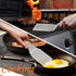 Leonyo Metal Spatula Set of 4, Stainless Steel Griddle Accessories - Grill Spatula Scraper for Flat Top Cast Iron Teppanyaki Grill BBQ, Pancake Flipper Hamburger Turner Utensil, Gift for Men Women