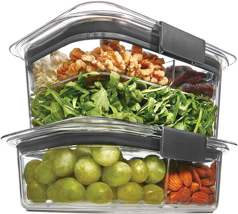 Rubbermaid Brilliance Food Storage Container, Salad and Snack Lunch Combo Kit, Clear, 9 Piece Set 1997843