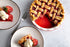 Pie Dish, by Kook, Round Pie Pan/Plate, Deep Dish, Ruffled Wave Edge, for Kitchen Cooking/Baking Dessert Dinner, 10-Inch Ceramic make, 42oz (Cherry)