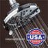 High Pressure 6-inch / 6-Setting Premium Rain Shower Head by AquaDance for the Ultimate Shower Spa Experience! Officially Independently Tested to Meet Strict US Quality & Performance Standards!