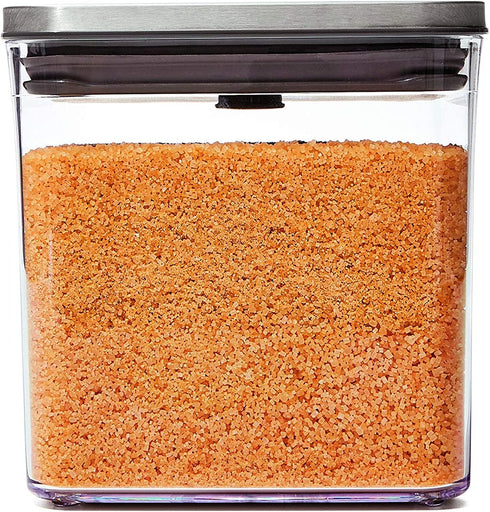 OXO Steel POP Container Big Short Sqaure - 2.8 Qt for Cereal, Grains and More