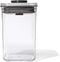OXO Steel POP Container Small Square Short (1.1 Qt/1 L) - Airtight Food Storage - Ideal for Brown Sugar, Tea