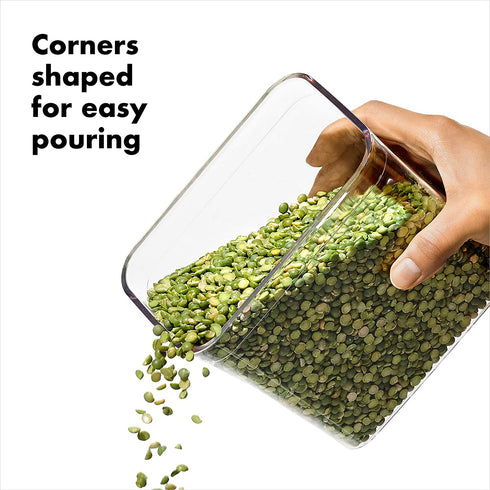 OXO Steel POP Container Big Short Sqaure - 2.8 Qt for Cereal, Grains and More