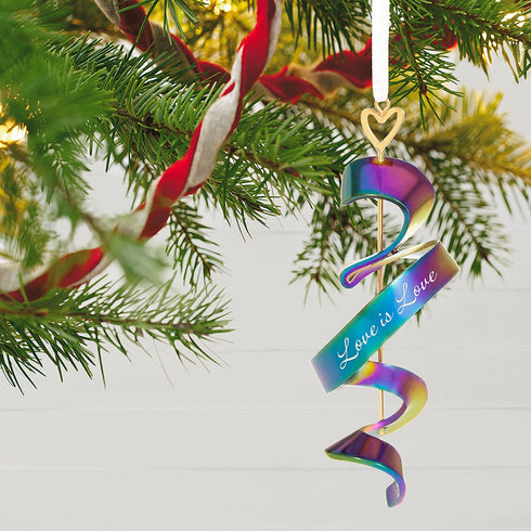 Hallmark Keepsake Christmas Ornament 2021, Love Is Love Iridescent Swirl, Metal