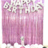 BRAVESHINE 2 Pack 3.2 ft x 8.2 ft Tinsel Foil Fringe Curtains Metallic Photo Booth Backdrops Party Supplies for Birthday Wedding Christmas Bridal Shower Bachelorette Holiday Decorations - Light Pink