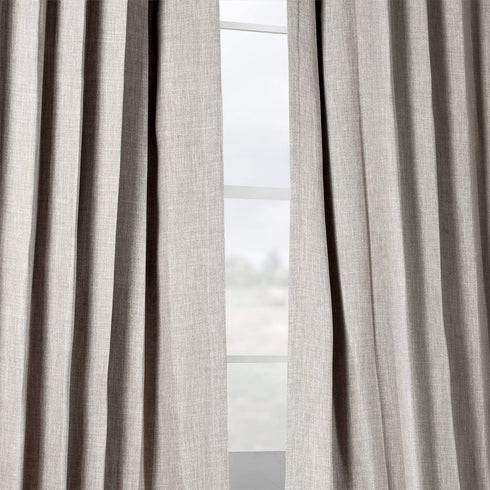 HPD Half Price Drapes Faux Linen Room Darkening Curtain (1 Panel) 50 X 120, BOCH-LN1858-120, Clay