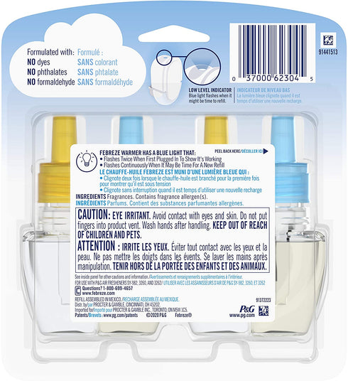 Febreze Plug in Air Fresheners, Unstopables Paradise, Odor Eliminator for Strong Odors, Scented Oil Refill (2 Count)