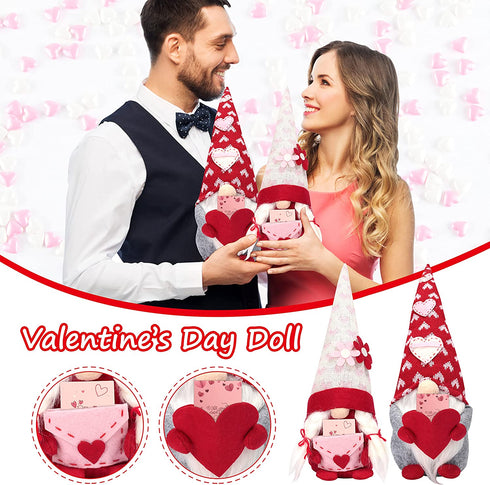 2 Pcs - 18 Inch - Valentine's Day Gnome Plush Dolls Decorations ,Valentines Gnome Decor,Home Table Gnome Ornaments,Valentines Day Gifts for Women