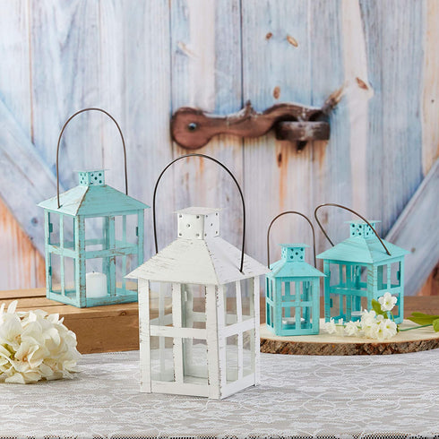 Kate Aspen White Lantern, 9 Inch Decorative