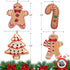 Gingerbread Christmas Ornaments - Man Boy Girl Tree Candy Cane Cookie Rustic Christmas Decorations Set of 4 - Claydough Christmas Tree Decorations - Christmas Tree Ornaments with Gift Box