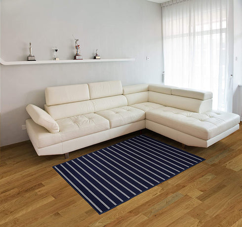 Garland Rug Avery Area Rug, 4-Feet by 6-Feet, Navy