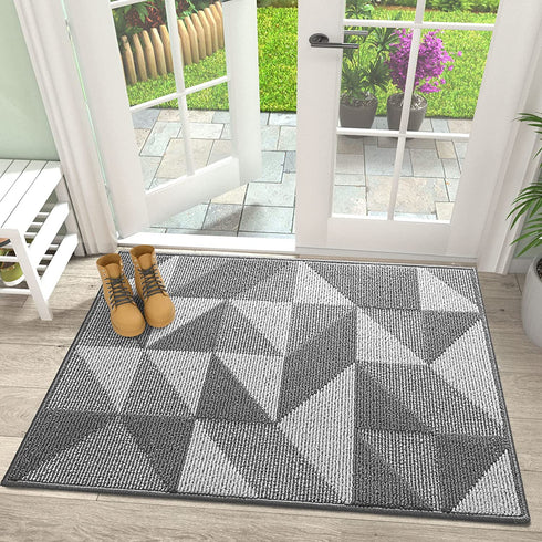 DEXI Indoor Doormat, Non Slip Absorbent Resist Dirt Entrance Rug, 20x32 Machine Washable Low-Profile Inside Floor Door Mat