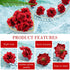 100 Pieces Artificial Roses Head Fake Silk Rose Head DIY Fake Roses Heads for Mother's Day Wedding Flower Wall DIY Crafts Bouquet Decoration (Dark Red,1.77 Inch)