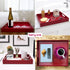 Berry Ave Premium Stylish Ottoman Tray - Chic Decorative Rectangular Serving Tray with Alligator Skin Pattern - Modern & Practical Coffee Table Tray - Perfect for Ottoman, Console, Side Table