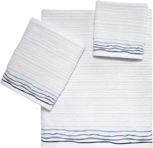 Avanti Linens Ripple Collection, Bath Towel, Blue