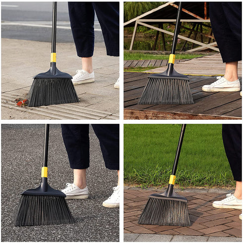 Yocada Heavy-Duty Broom Outdoor Commercial Perfect for Courtyard Garage Lobby Mall Market Floor Home Kitchen Room Office Pet Hair Rubbish 54Inch
