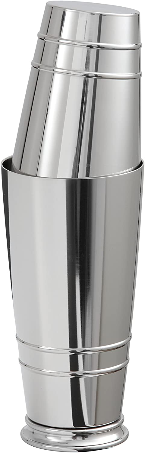 Crafthouse by Fortessa Professional Metal Barware/Bar Tools by Charles Joly, 11" Two-Piece Footed Polished Stainless Steel Boston Cocktail Shaker