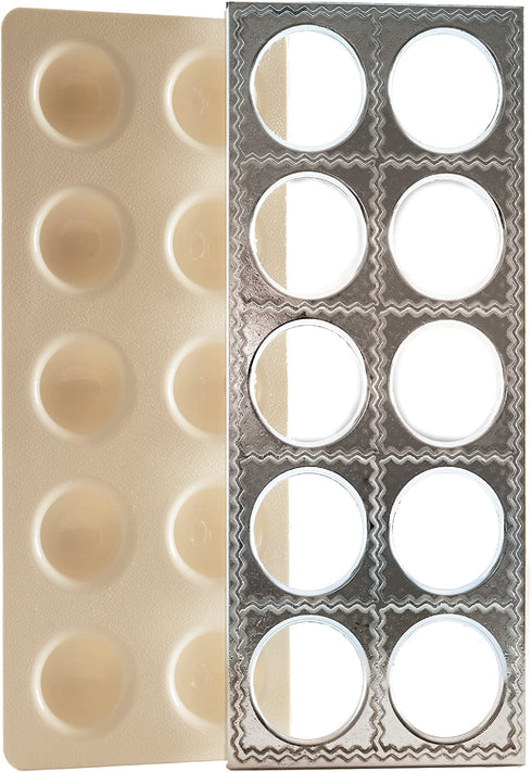 Norpro Jumbo Ravioli Maker with Press, 12.25" x 5.125" x 1", White