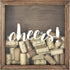 MCS 66959 Bar None Cheers Wine Cork Holder Shadowbox, 10"x10", Brown