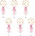 Suppromo Pink Polka Dot Balloons Set Tutu Tulle Balloons With Column Base Kit for Baby Shower Girl Wedding Birthday Party Table Decorations(12 inch Pink Tulle Balloon, 6 Pack)