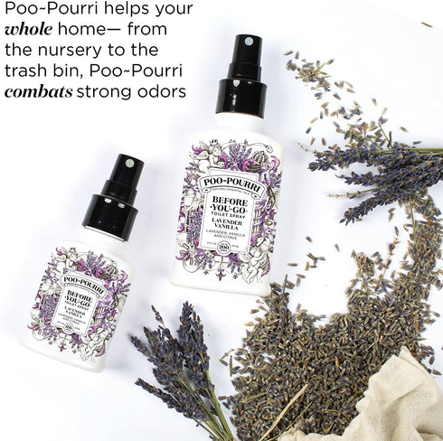 Poo-Pourri Lavender Vanilla Scent Before-You-Go Toilet Spray 4 oz Bottle, 4 Fl Oz, 4 Fl Oz