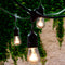 Lemontec Commercial Grade Outdoor String Lights with 15 Hanging Sockets - 48 Ft Black Weatherproof Cord Weatherproof Strand for Patio Garden Porch Backyard Party Deck Yard S14 Black