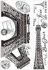 RoomMates RMK1576GM Paris Eiffel Tower Peel and Stick Wall Decal 55.75 inch x 32.5 inch