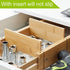 Bamboo Drawer Dividers for Clothes With 8 Inserts, Drawer Dividers Kitchen Utensils(16-20IN) Adjustable Expandable Deep Spring Loaded Separators Organizer for Office Silverware Dressers and Bathroom 4 Pack