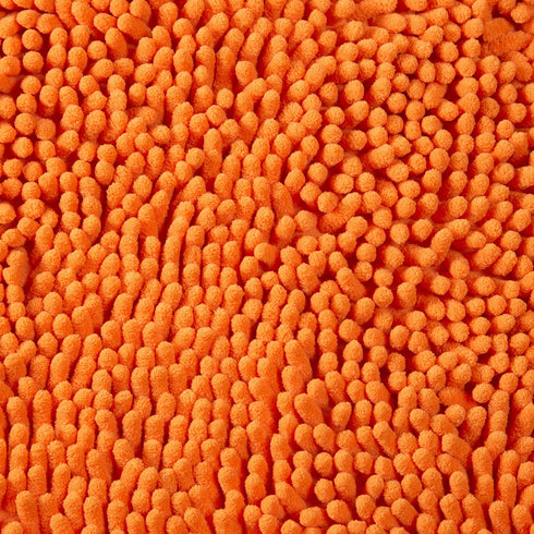 Lavish Home 2 Piece Memory Foam Shag Bath Mat - Orange
