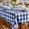 Elrene Home Fashions Farmhouse Living Buffalo Check Tablecloth, 52" x 52", Blue/White